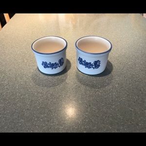 PFALTZGRAFF Yorktowne Pattern Two Custard/Small Soufflé Cups. Easily hold 6 oz